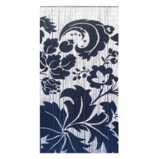 Bamboo54 Black and White Floras Bamboo Outdoor Curtain   